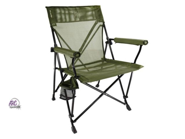 Lot 56-616361 - New Opened Box - Kijaro Cross Air XL Hard Arm Chair-Hawksbill Crag Green