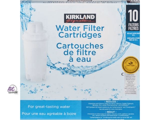 Lot 56-867917 - New,Kirkland Signature Water Filter Cartridges for Brita Pitchers, 10 Refills
