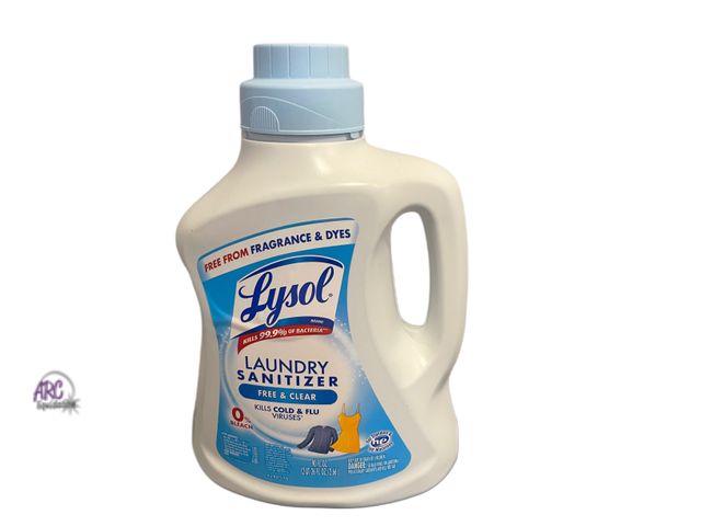 Lot 56-333918 - New Lysol Laundry Sanitizer, free &amp; clear 90oz