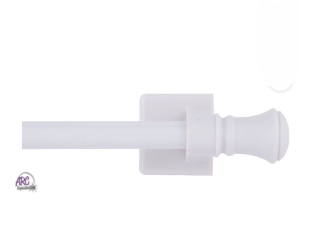 Lot 56-614624 - New Mainstays 16-28 in. Cameron Adjustable Steel/Plastic Magnetic Drapery Rod, 7/16 in. Diameter, Wh...