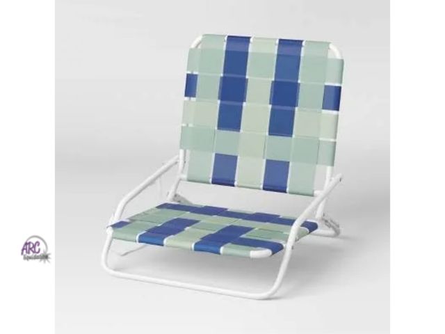 Lot 56-290412 - NEW Webstrap Outdoor Portable Beach Sand Chair - Sun Squad Dimensions - Depth
23.63 in, Height 21.81...