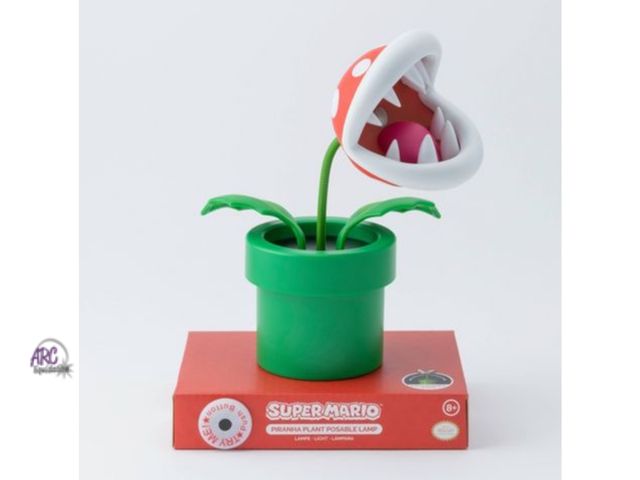 Lot 56-167934 - New Tested &amp; Works Nintendo Super Mario Bros. 6” LED Posable Collectible Light - Mini Piranha Pl...