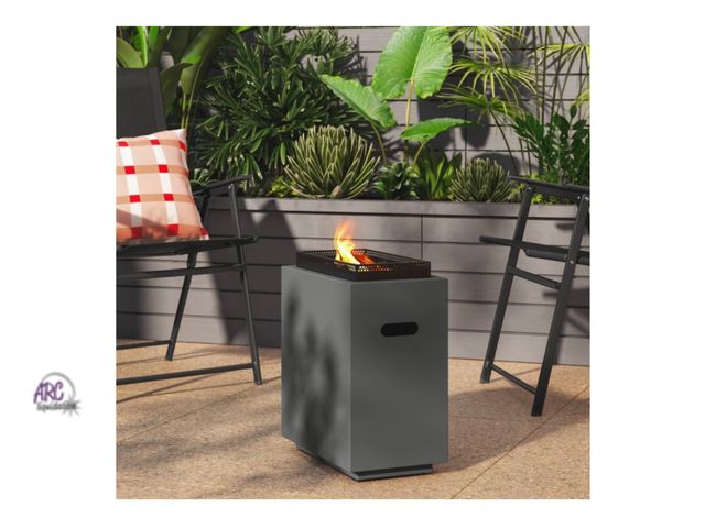 Lot 56-155413 - New in Box Room Essentials 1lb Rectangular Fire Pit, Gray (19.7x10x18.1”)