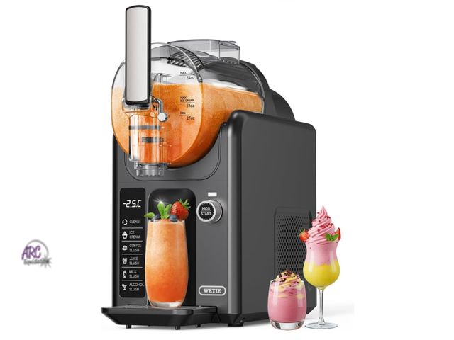 Lot 56-191839 - New Tested &amp; Works WETIE Slushie Machine, 82oz Slushy Maker with Adjustable Temperature, LED Dis...