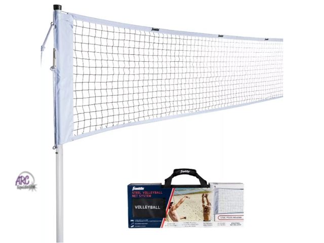 Lot 56-724817 - Used Franklin Sports Steel Volleyball Net System: Lawn Sports Set with Stakes &amp; Net