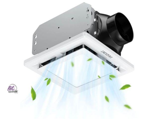 Lot 56-526940 - NEW-FASDUNT Bathroom Exhaust Fan with Light, Upgraded Ceiling Mount Ventilation Fan and Light Combo,...