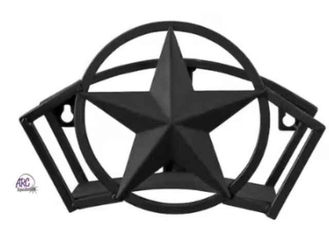 Lot 56-432360 - New - 125 ft. Americana Black Metal Star Hose Hanger Garden Hose Reel