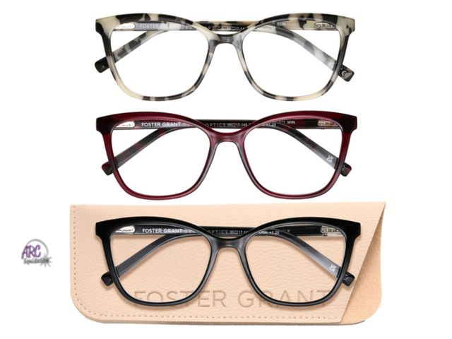 Lot 56-406665 - Open Box -  3 Count  +2.50 Magnification - Design Optics By Foster Grant Classic Reading Glasses wit...