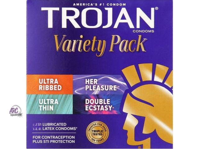 Lot 56-872017 - New out of Box - 35ct Trojan Verity Pack - Includes x14 Ultra Ribbed, x14 Ultra Thin, x3 Her Pleasur...