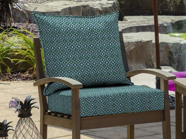 Lot 56-454861 - New -  Outdoor Deep Seat Cushion Set, 22 in x 24 in, Weather-Proof, Rain-Proof, Fade Resistant Patio...
