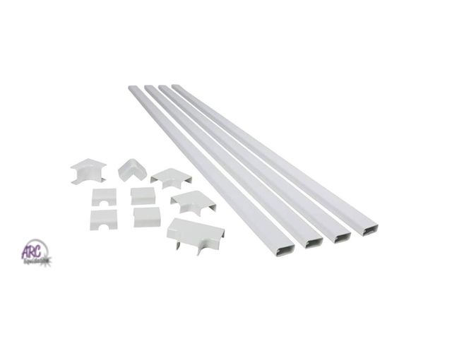 Lot 56-269798 - NEW Legrand Wiremold CMK50 Cordmate II 10 Foot 12 Piece Cord Cover Kit, Organizer for Wall, Holds Up...
