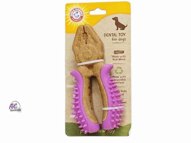 Lot 56-493864 - New - Arm &amp; Hammer for Pets Chew Tools Collection: Wood Blend Pliers Chew Toy for Dogs | Compres...