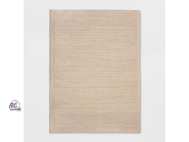 Lot 56-535117 - NEW-Natural Woven Rectangular Braided Outdoor Rug Heathered Cream - Threshold™ 5'X7'