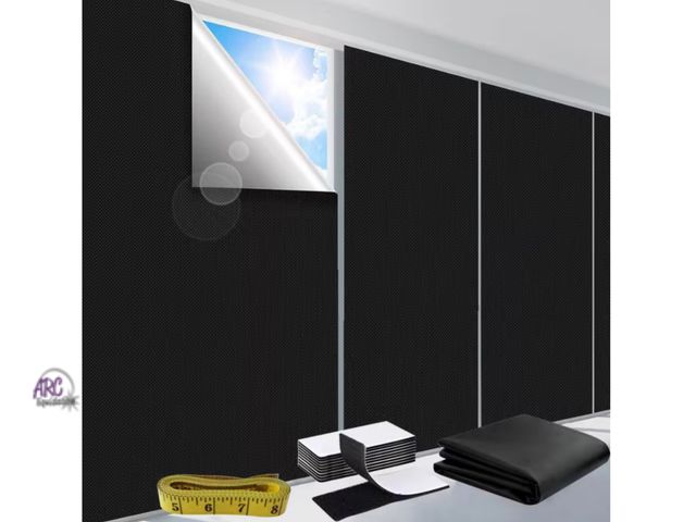 Lot 56-146364 - New 79" x 57" 100% Blackout Window Shades Fabric Portable Temporary Blind/Shades