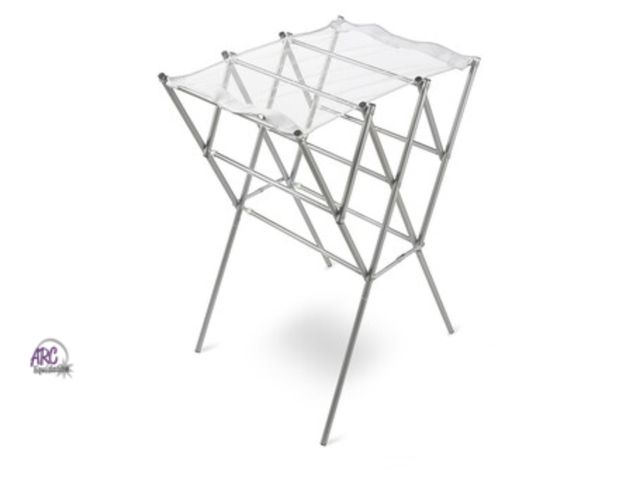Lot 56-222018 - NEW OUT OF BOX Real Organized 20.5-in Metal Drying Rack