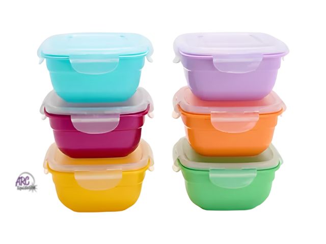 Lot 56-207316 - New, QVC LocknLock Set Of 6 Multi-Color Mini Zen Storage Set with Colored Body This unique system ha...