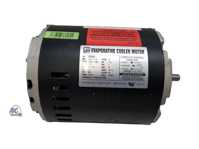 Lot 56-496664 - Open Box - Not Tested - DIAL - 2-Speed 1/3 HP Evaporative Cooler Motor