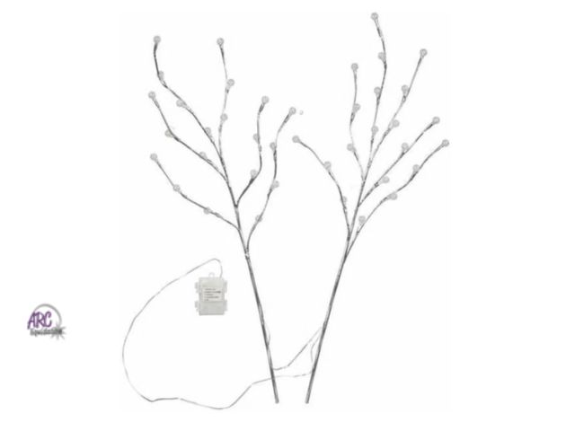 Lot 56-629764 - New Tested and Works - Evergreen LED Branches (Silver)