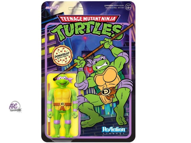 Lot 56-320830 - New, Super7 - Teenage Mutant Ninja Turtles - ReAction Wv 7 - Donatello (Cartoon), Super7, Gifts
