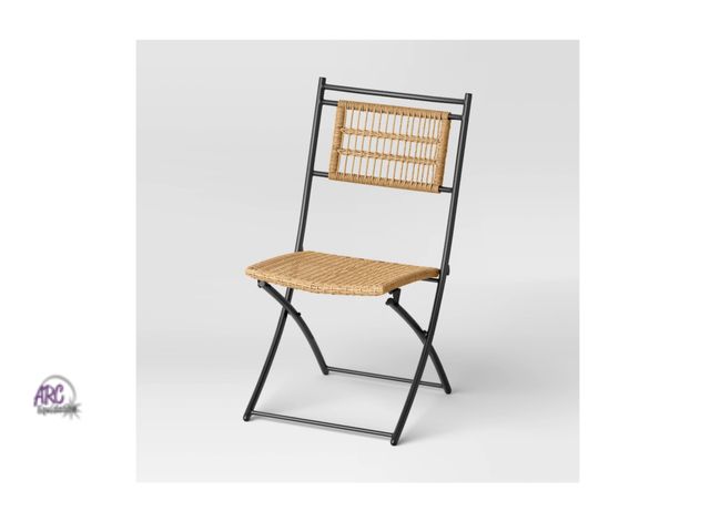 Lot 56-151112 - New Southport Patio Folding Chair, Beige (34.62 Inches (H) x 18.62 Inches (W) x 22 Inches)