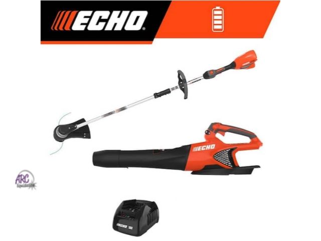 Lot 56-764135 - New ECHO 56V Cordless 16 in. String Trimmer and 151 MPH 526 CFM Blower Combo Kit w/  Charger . Batte...