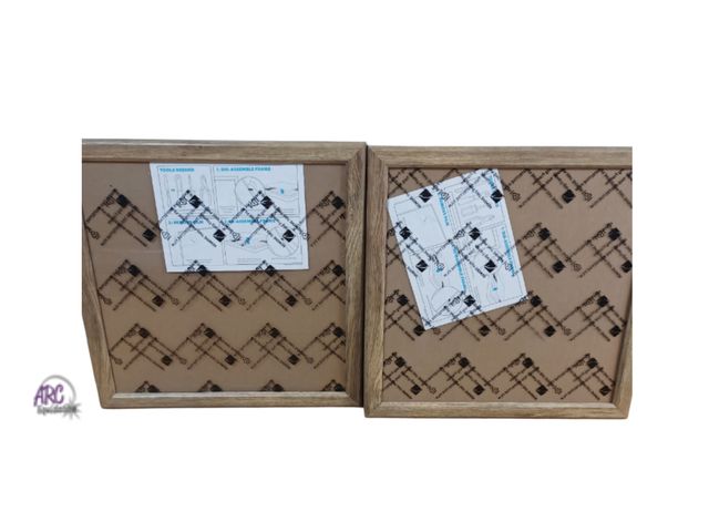 Lot 56-545717 - NEW-LOT OF 2- Craig frames-22"x22" square wall photo frames-natural wood frame