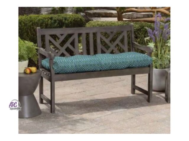 Lot 56-495464 - New Out of Box - ARDEN Rectangle Outdoor Plush Modern Tufted Bench Cushion, Alana Tile