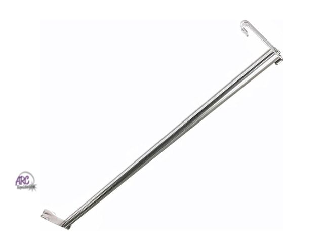 Lot 56-827998 - New in Box  - Interion Coat Rack Rod Kit - Chrome - 60in