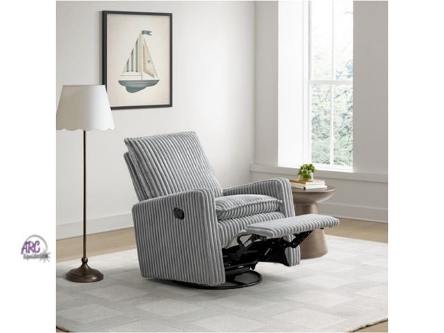 Lot 56-795424 - New in box. SOHO BABY COVENTRY GLIDER/RECLINER CORDUROY ASH GRAY