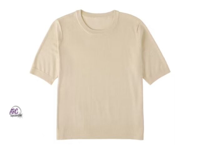 Lot 56-555329 - NEW-Serra Ribbed Lurex Top-M 8-10-CREAM COLOR