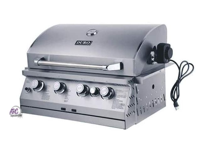 Lot 56-782864 - New in box. Retail $633. Duro 30 in. 4-Burner Built-In Gas Grill with Rotisserie Burner