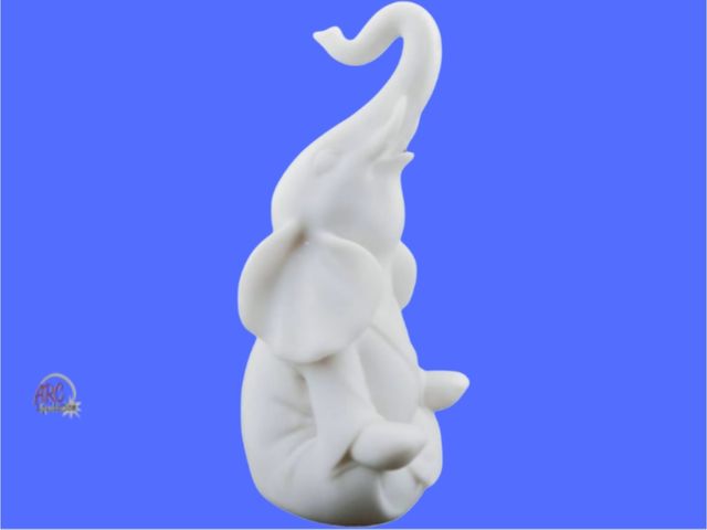 Lot 56-783212 - Boulevard East Concepts 12.5" Good Luck new 12" Elephant Meditating Raised Trunk Statue  - Good Luck...