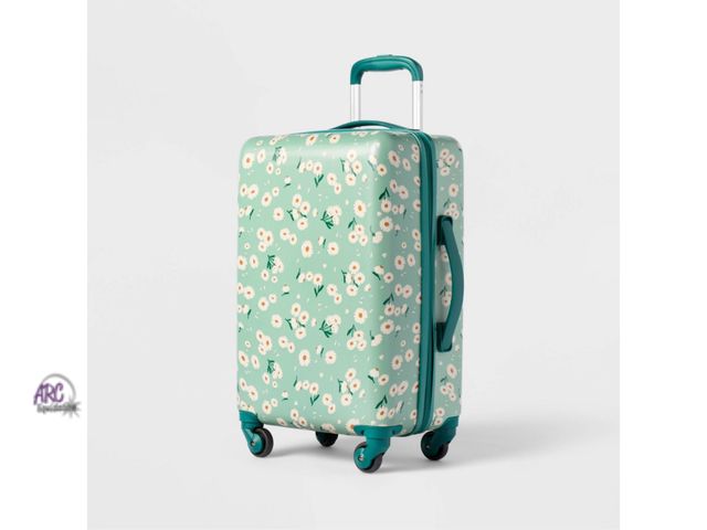 Lot 56-260023 - NEW Kids' Hardside Carry On Spinner Suitcase Daisy - Cat &amp; Jack. Dimensions (Overall): 21.85 Inc...