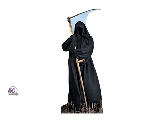 Lot 56-196519 - New Halloween Grim Reaper Lifesize Standup 1163 (79x31”)