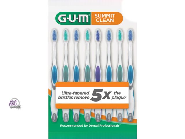 Lot 56-203114 - NEW OPEN PACKAGE GUM Summit Toothbrush, 8-pack