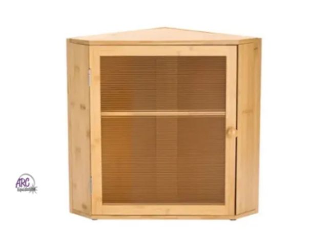 Lot 56-556918 - NEW-VEVOR - Corner Bread Box for Kitchen Counter, Double Layer Large Capacity Bamboo Bread Container...