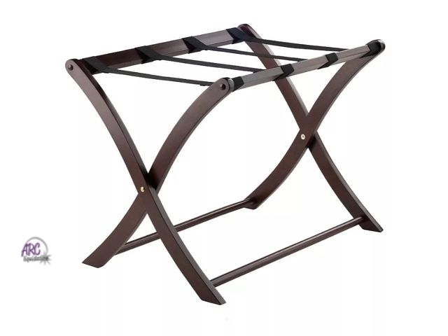 Lot 56-591422 - NEW-Winsome scarlett cappucino wood luggage rack
