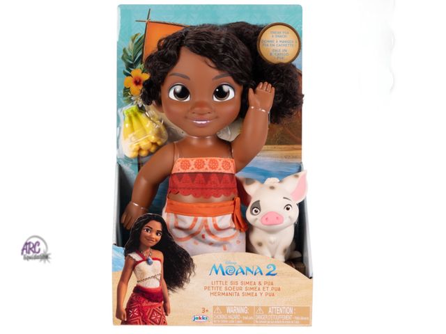 Lot 56-395830 - New, Disney's Moana 2 Little Sis Simea 11 inch Tall Doll with Animal Friend Pua