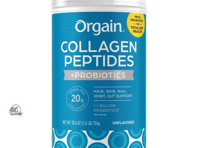 Lot 56-517365 - NEW-SEALED-Orgain collagen peptides + probiotics-25.6oz