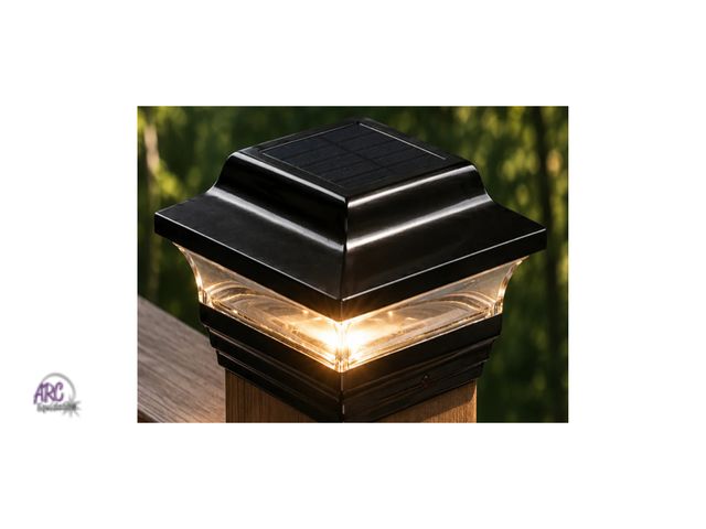Lot 56-239865 - In Box - Tested Classy Caps Imperial Black Cast Aluminum LED Solar Post Cap Light