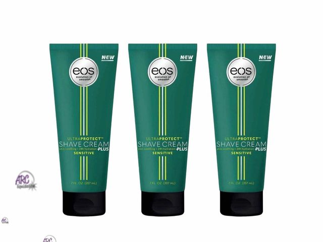 Lot 56-699823 - Lot of 3 New, EOS UltraProtect Men’s Shave Cream- Sensitive, 24-Hour Hydration, Unscented, Non-Foami...