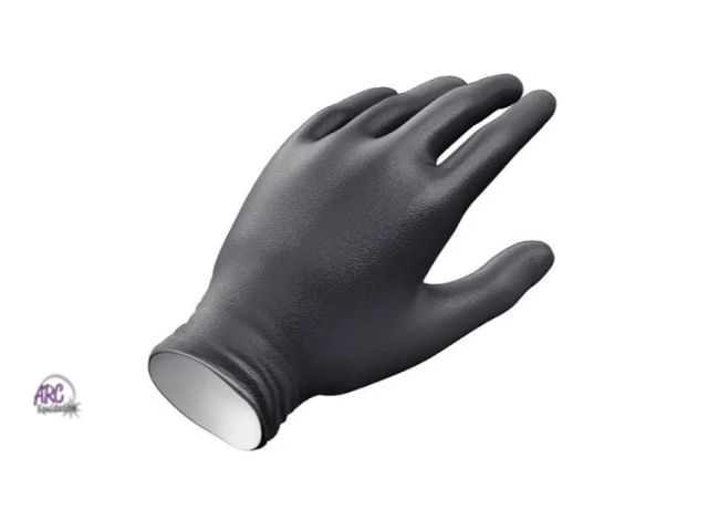 Lot 56-500823 - NEW-DAMAGED BOX- venom steel rip resistant industrial gloves-black 50 count