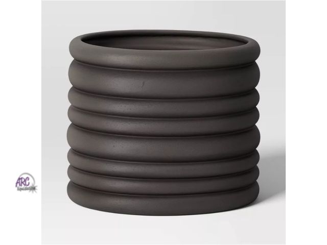 Lot 56-318415 - New,Banded Stoneware Indoor Outdoor Planter Pot 12.5" - Threshold