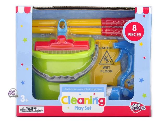 Lot 56-258423 - NEW OUT OF PACKAGE Kids Cleaning Play Set 8 Piece