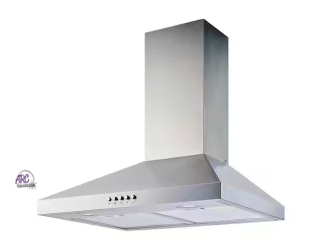 Lot 56-614761 - New Opened Box - Vissani Siena 30 in. 350CFM Convertible Pyramid Wall Mount Range Hood in Stainless ...