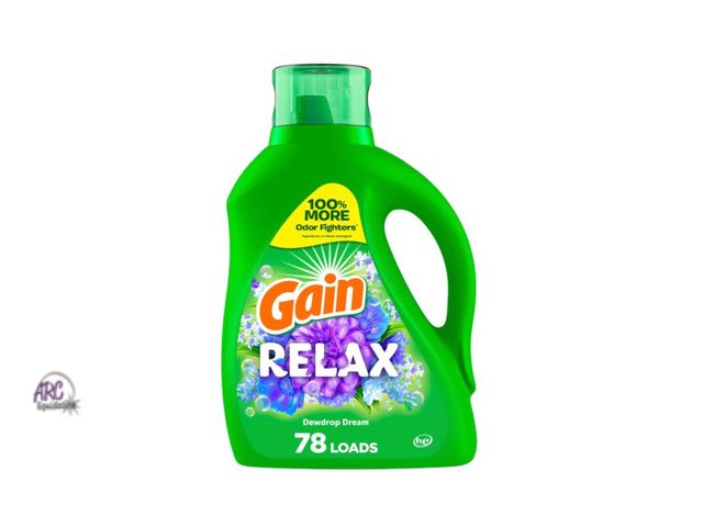 Lot 56-178417 - New Gain Dewdrop Dream Relax HE
Compatible Liquid Laundry Detergent
Soap - 113 fl oz