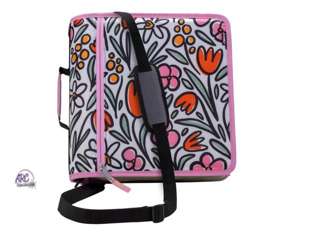 Lot 56-107821 - New Case-it Mighty Zip Tab Zipper Binder, 3" O-Ring with 5-Color tabbes, Expanding File Folder and S...