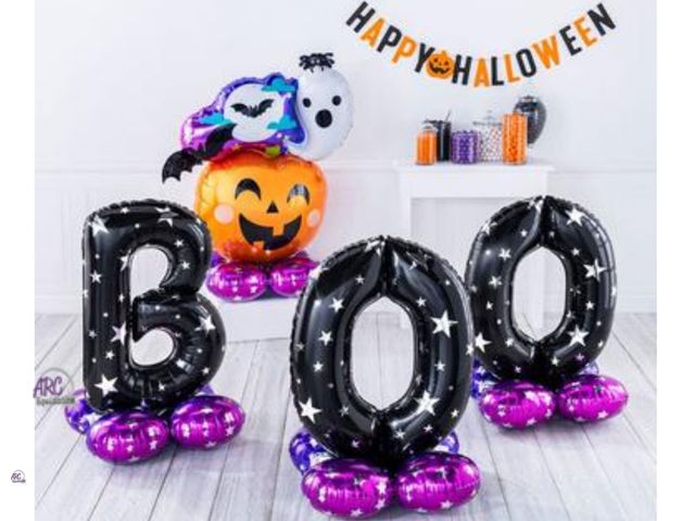 Lot 56-609323 - New AirLoonz Spooky Halloween Boo Balloon Set (115”x53”)