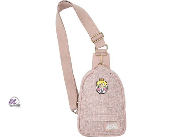 Lot 56-500134 - NEW-Super Mario Brothers Princess Peach Sling Bag With Adjustable Strap