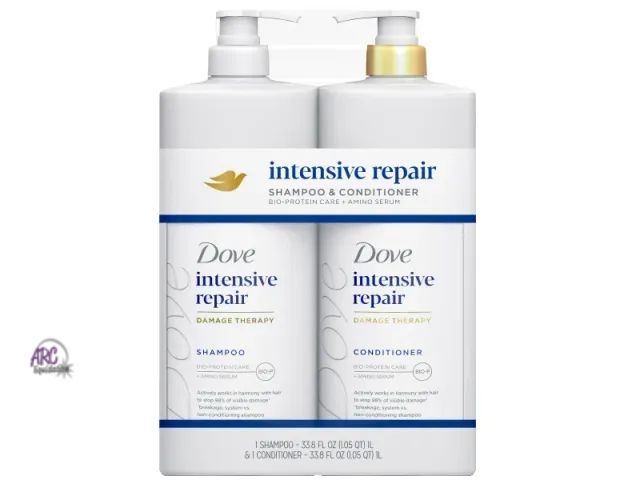 Lot 56-201014 - NEW Dove Intensive Repair Damage Therapy Shampoo &amp; Conditioner Set, 33.8 fl oz